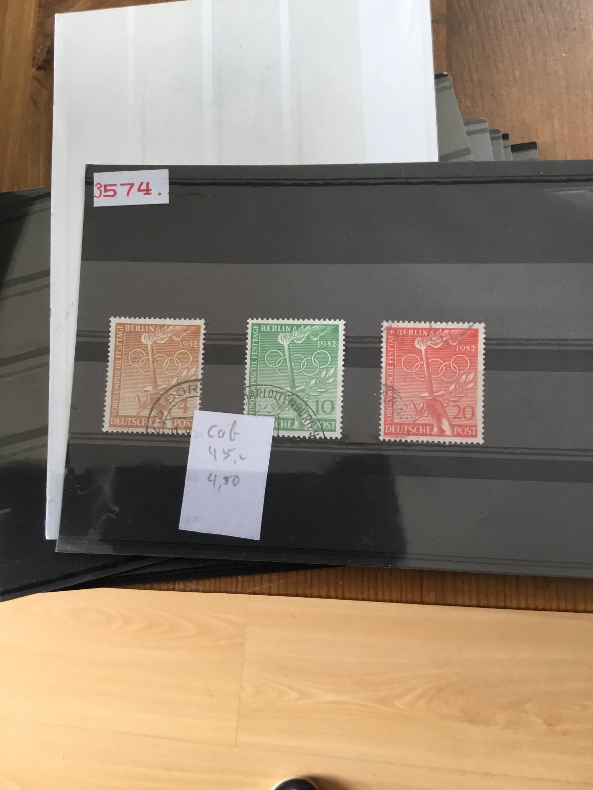 Postzegels Berlijn 1952 Olympische Spelen, Ophalen of Verzenden, Overige periodes, Gestempeld