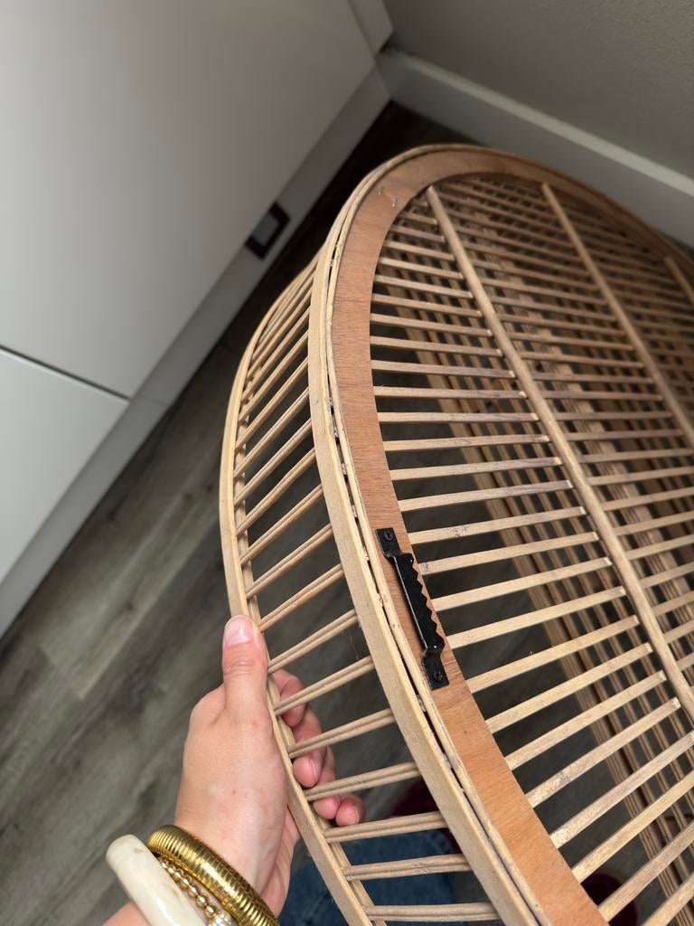 Ronde wandplank van rotan, Huis en Inrichting, Woonaccessoires | Wandplanken en Boekenplanken, Ophalen, Zo goed als nieuw