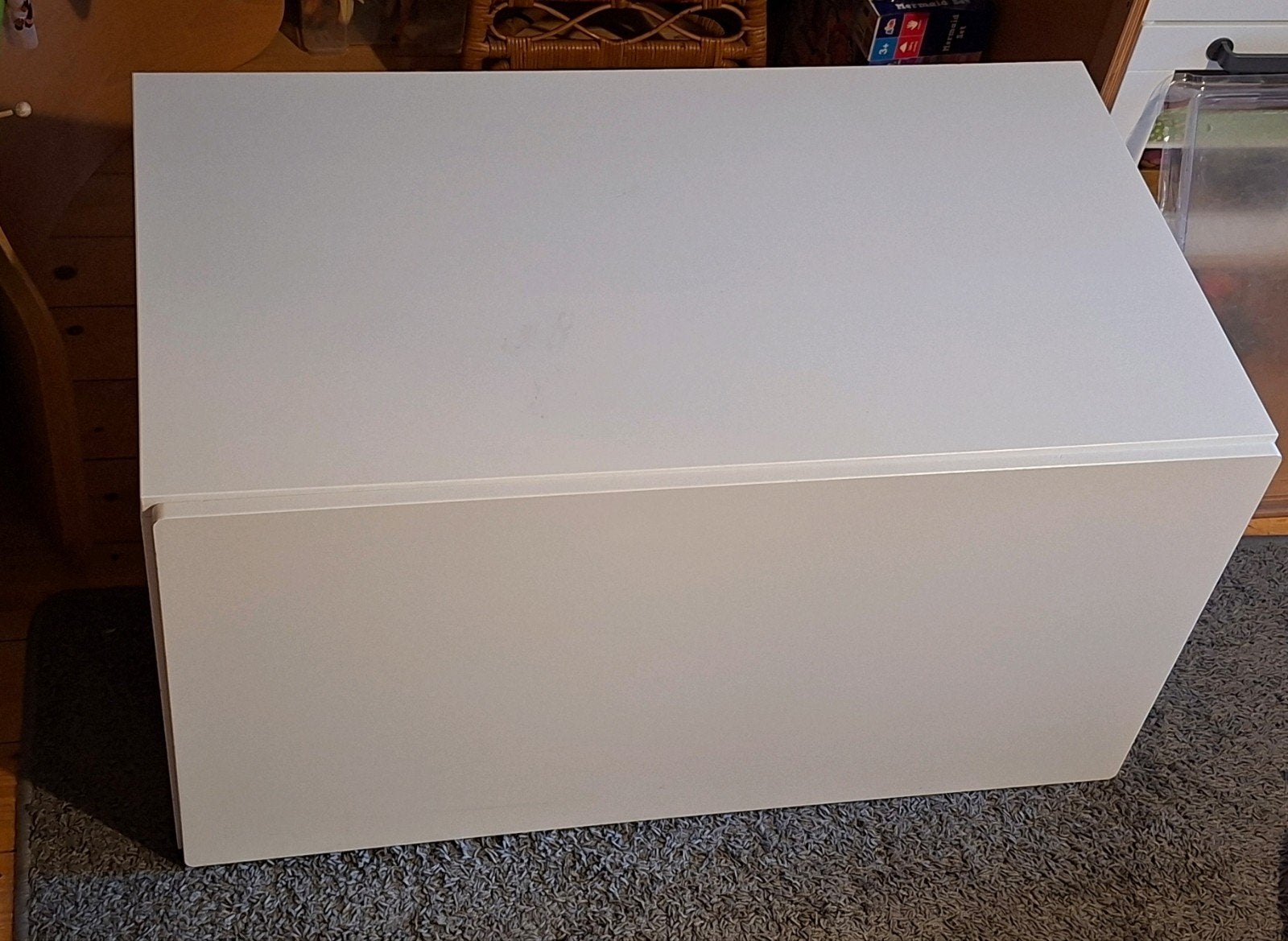 IKEA SMÅSTAD Speelgoedkist met bank, wit/wit, 90x52x48 cm, Ophalen, Gebruikt, Jongen of Meisje