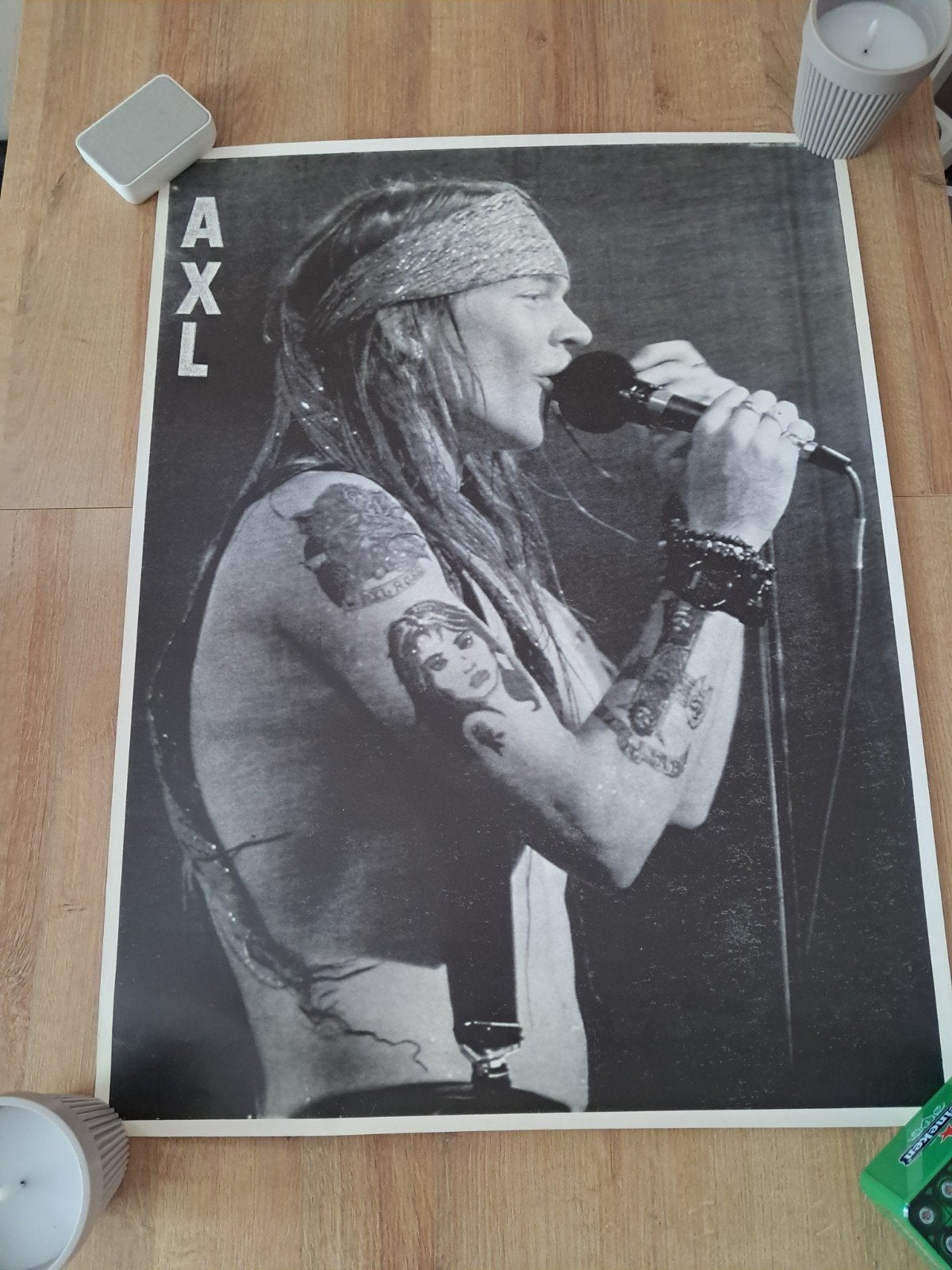 Axl Rose Guns N' Roses Poster Zwart-Wit, Ophalen, Deurposter of groter, Muziek, Rechthoekig Staand