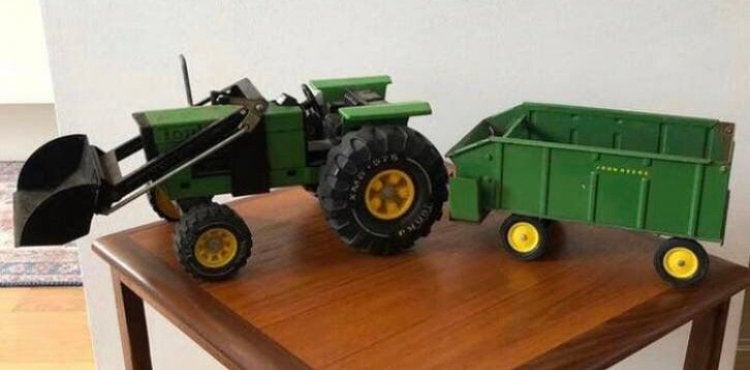 Tonka tractor met aanhangwagen | groot model | jaren 60, Ophalen of Verzenden, Zo goed als nieuw