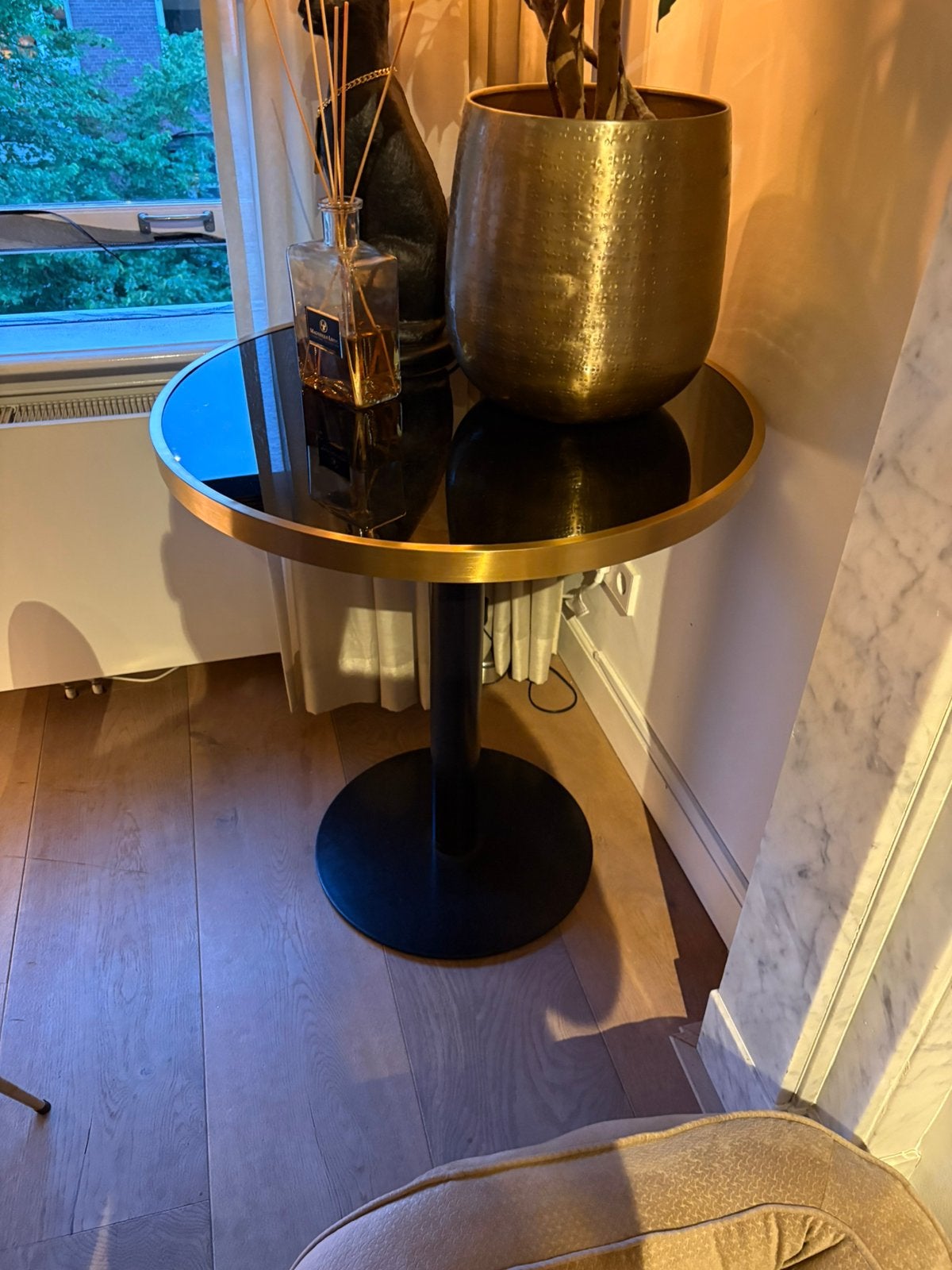 Bistrotafel, Huis en Inrichting, Tafels | Bijzettafels, Ophalen, Rond, 55 tot 75 cm, 60 cm of meer