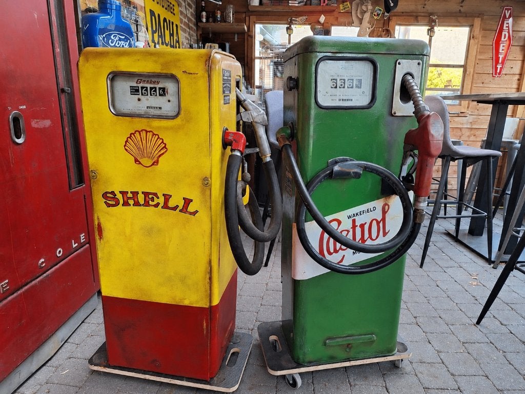 Mooie oude benzinepompen, Ophalen, Gebruikt
