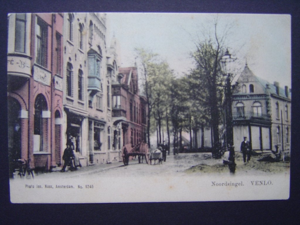 Venlo splitsing Straelseweg Herungerweg volk kar 1900, Ophalen of Verzenden, Voor 1920, Ongelopen, Limburg