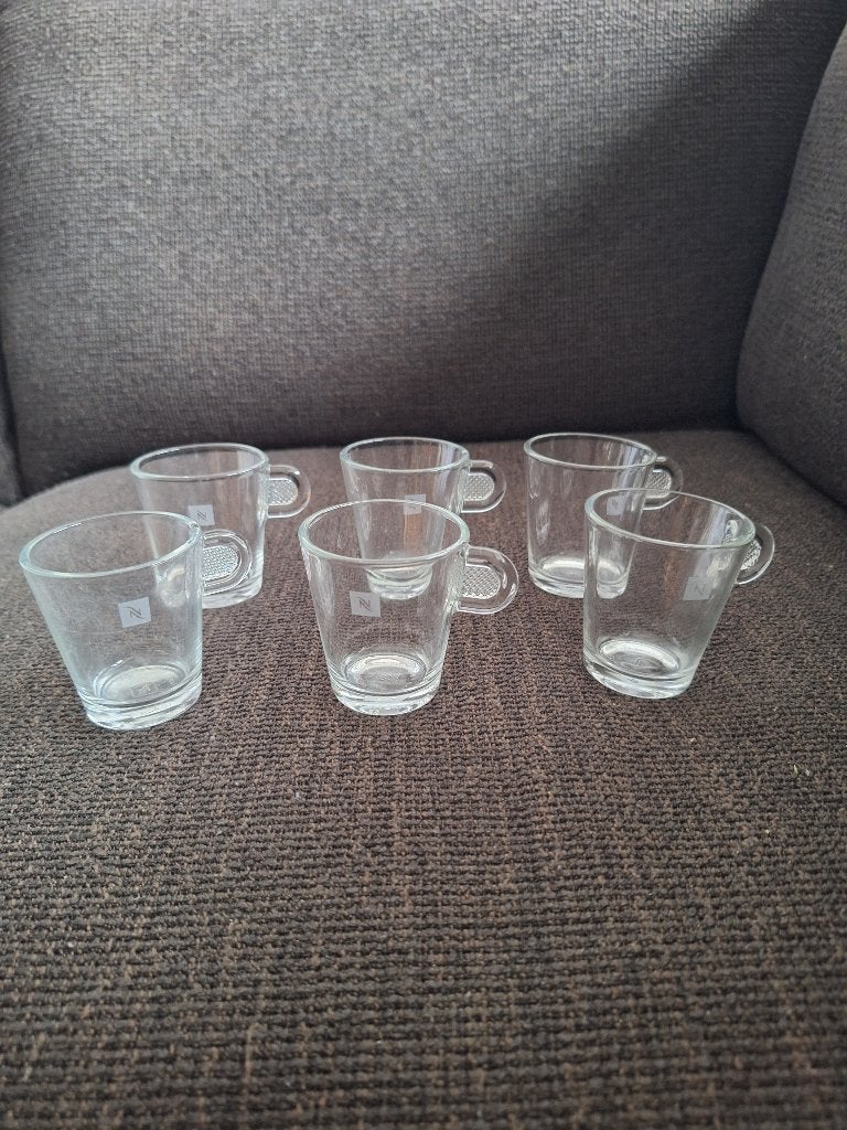 NESPRESSO espresso glazen 6 stuks (#2), Verzamelen, Ophalen of Verzenden, Zo goed als nieuw, Overige typen