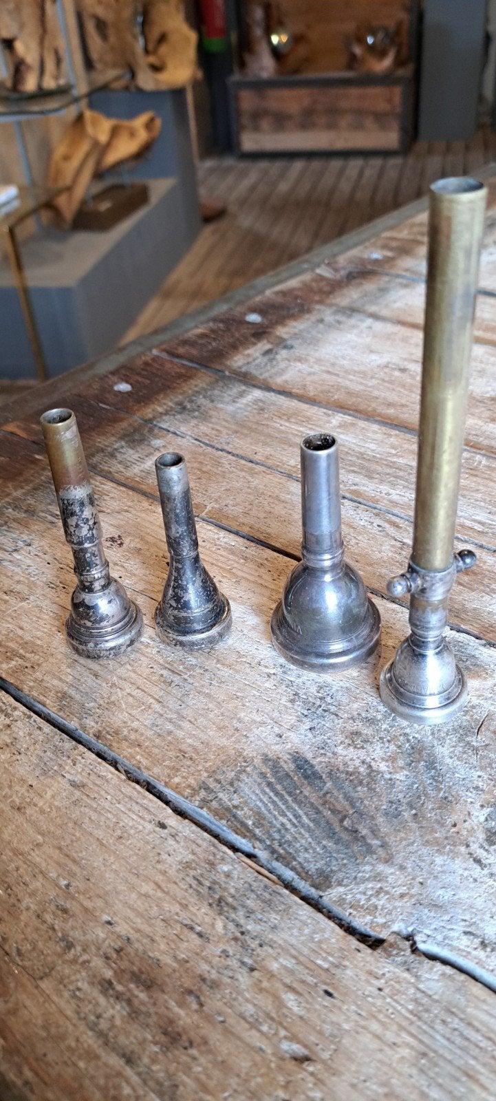 4x Trompet mondstukken - Vincent Bach 12C en meer, Muziek en Instrumenten, Blaasinstrumenten | Trompetten, Ophalen of Verzenden