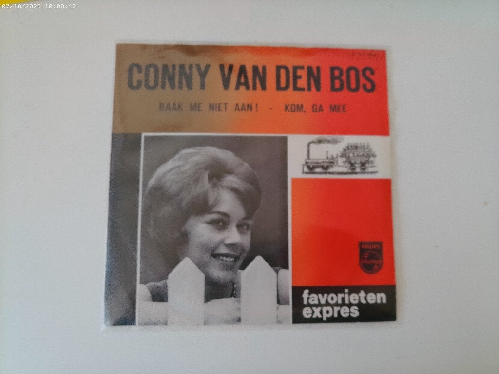 Conny van den Bos - Raak me niet aan / Kom ga mee, Cd's en Dvd's, Gebruikt, Fotohoes, 7 inch, Ophalen of Verzenden