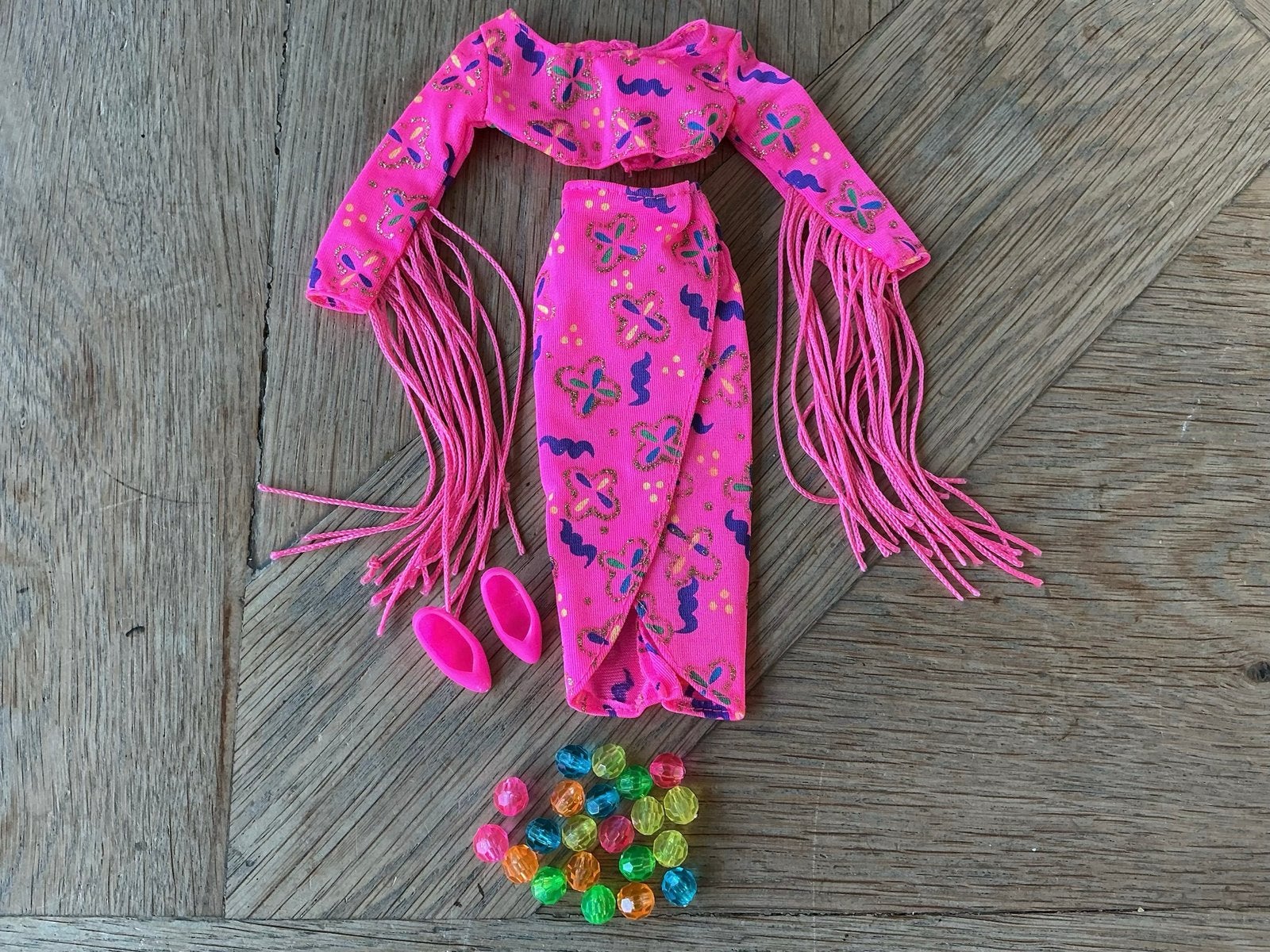 Vintage Barbie Bead Fun Fashions Outfit 1994, Ophalen of Verzenden, Gebruikt, Kleertjes