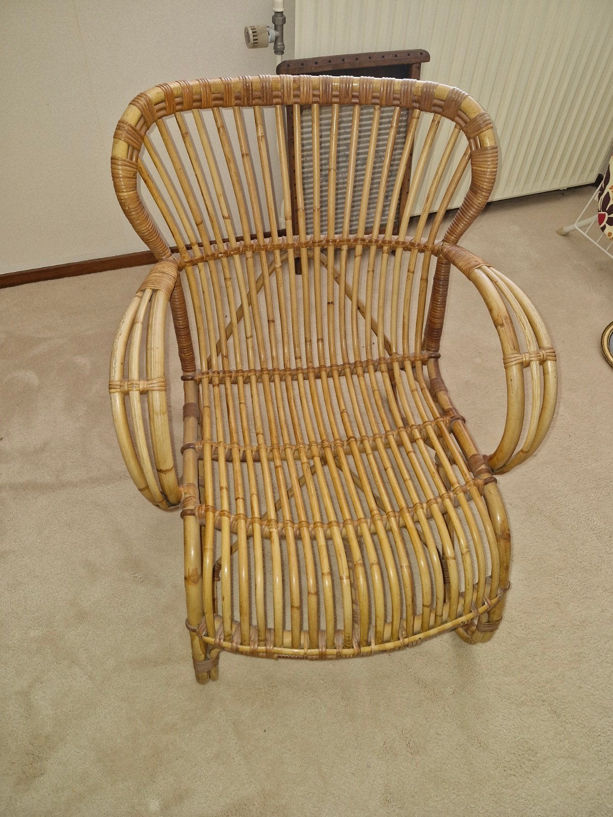 Vintage rotan stoel - Bamboe fauteuil, Ophalen