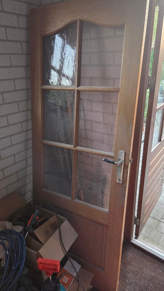 Meranti binnendeur, gratis, Doe-het-zelf en Verbouw, Deuren en Horren, Ophalen, Gebruikt, 80 tot 100 cm, Binnendeur