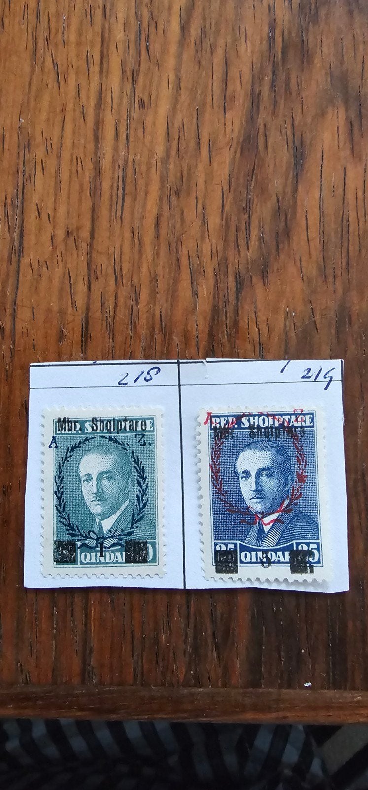 2 gestempelde postzegels met portret, Verzenden, Overige landen, Gestempeld