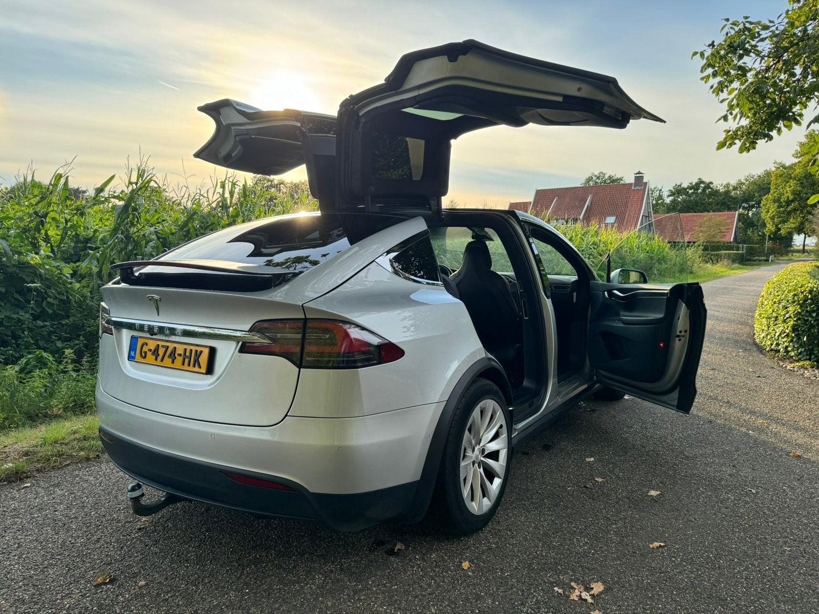 Tesla Model X P100D Ludicrous Performance 2018 Grijs, Auto's, Tesla, Bedrijf, Model X, 4x4, ABS, Achteruitrijcamera, Adaptieve lichten