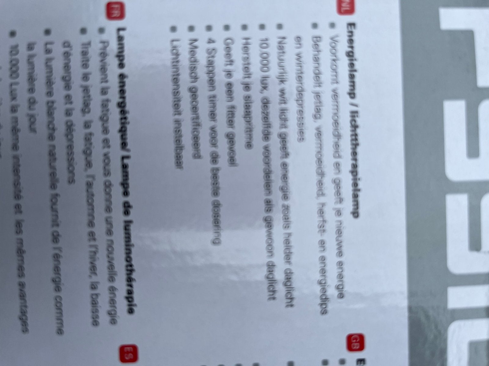 Fysic FW-400 Energielamp / Lichttherapielamp, Ophalen, Zo goed als nieuw, Overige typen