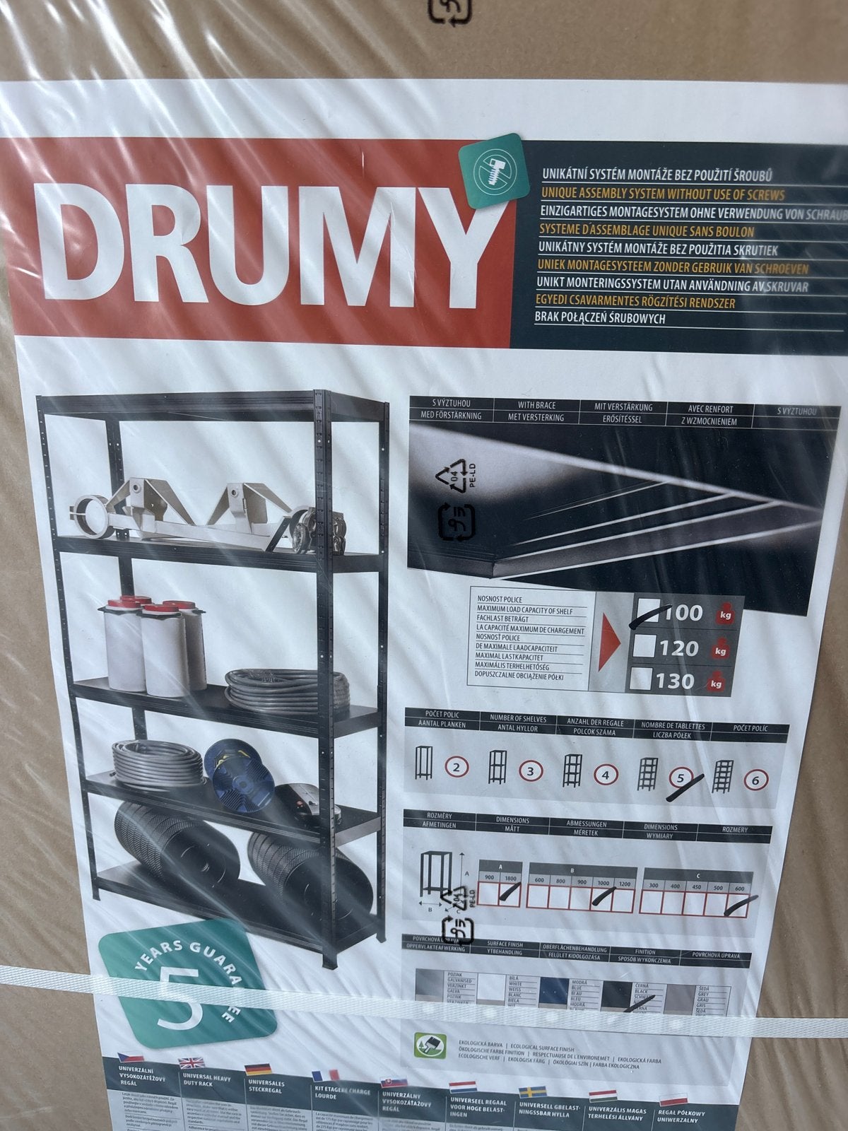 Nieuw DRUMY Opbergrek - Universeel en Schroefloos, Ophalen, Nieuw