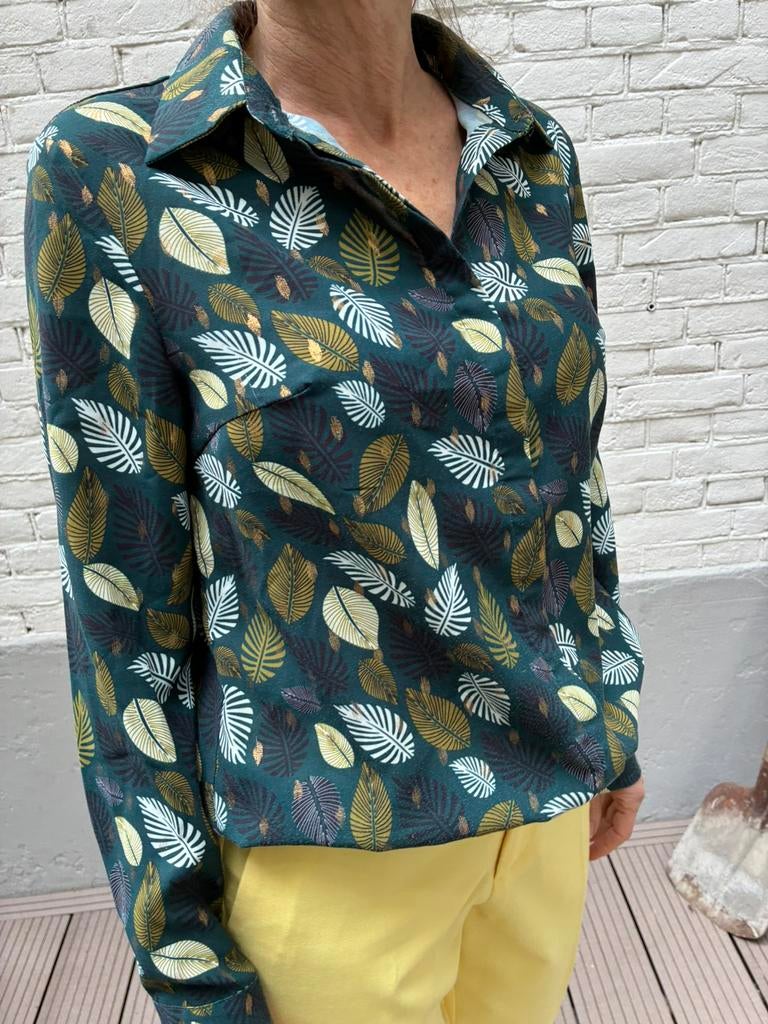 Blouse It Hippie groen met goud | maat 36, Ophalen of Verzenden, Gedragen, Maat 36 (S), Groen