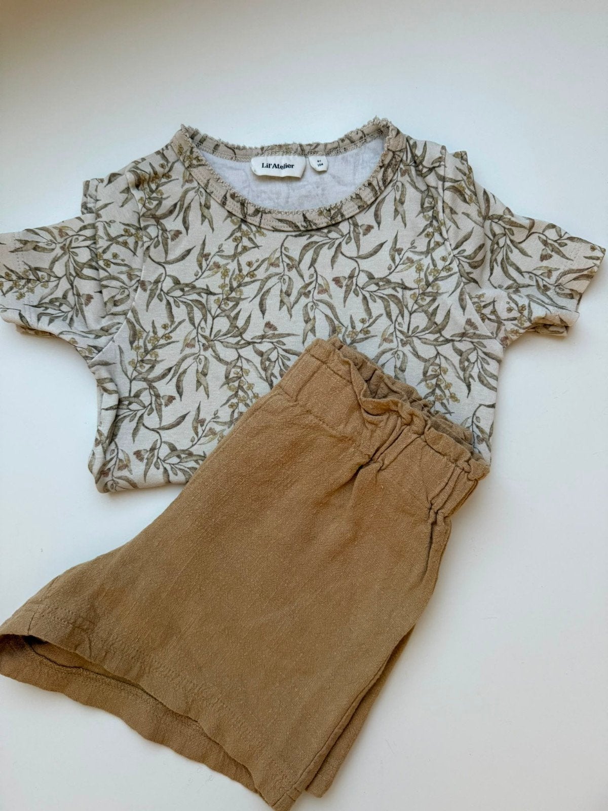 LIL Atelier SUPER fijn setje korte broek shirt m 104 nieuwst, Meisje, Ophalen of Verzenden, Setje, Lil Atelier
