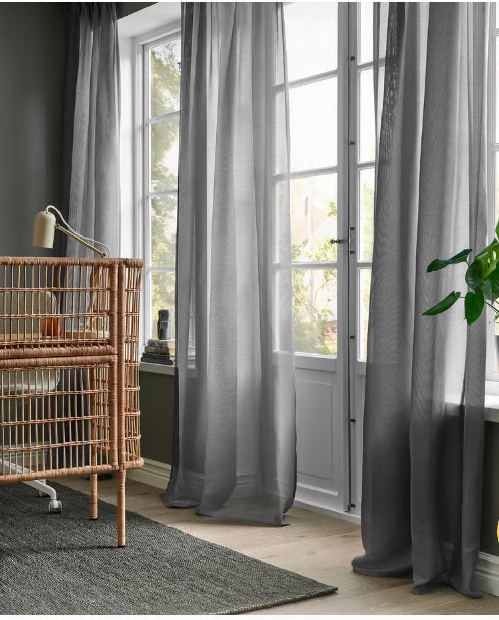 IKEA STENFRÖ donkergrijze inbetweens 7 stuks, Huis en Inrichting, Stoffering | Gordijnen en Lamellen, Ophalen of Verzenden, Zo goed als nieuw