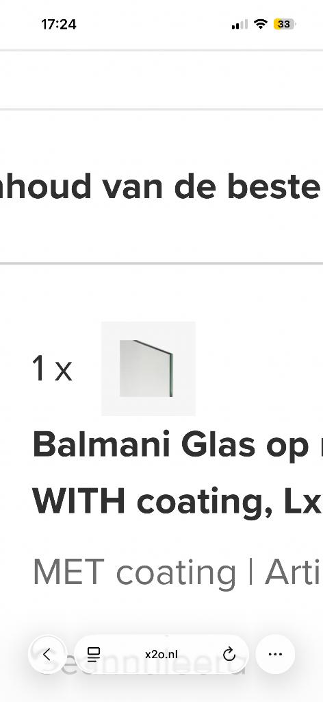 Glaswand douche 200x60cm. 8mm dikte. Balmani, Ophalen, Overige typen, Nieuw, 50 tot 100 cm