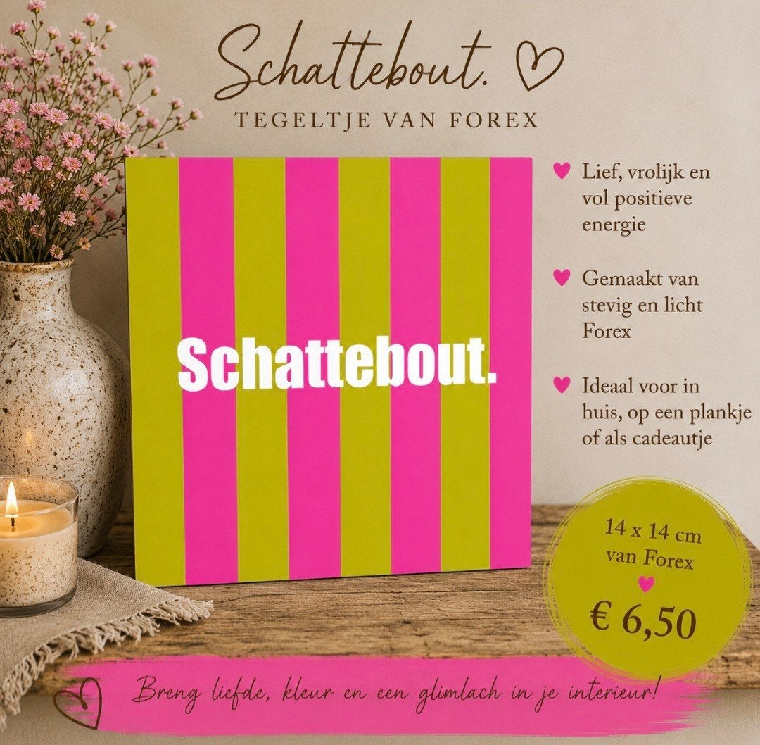 Mooie tegeltje forex - schattebout, Ophalen of Verzenden