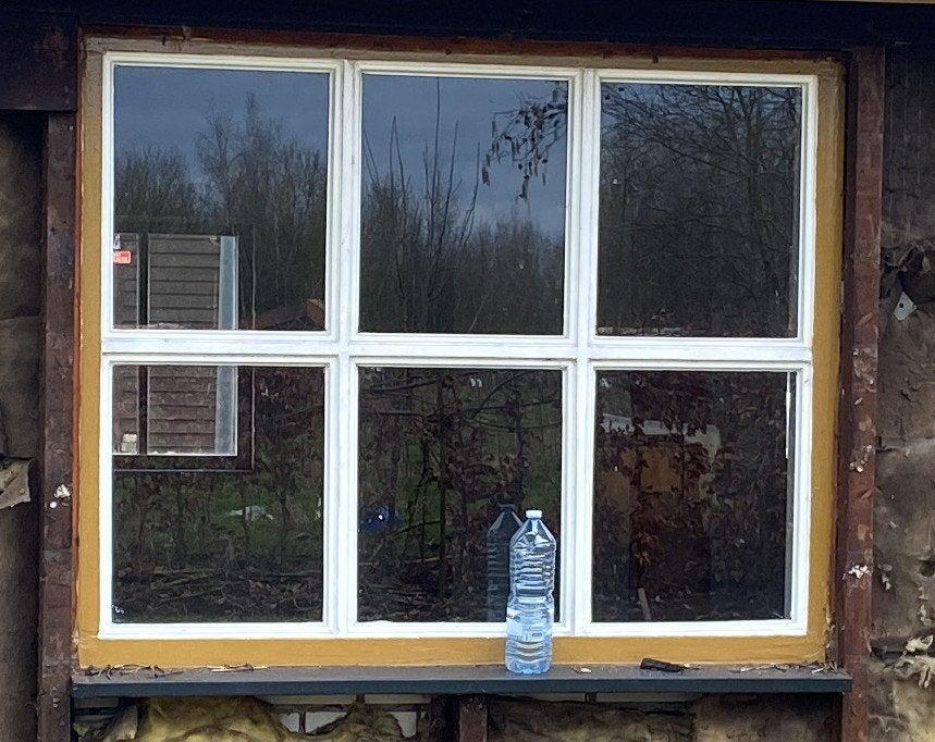 Houten kozijnen dichte ramen deuren openslaande deuren, Doe-het-zelf en Verbouw, Ophalen, Gevelraam of Ruit, Gebruikt, 80 tot 120 cm