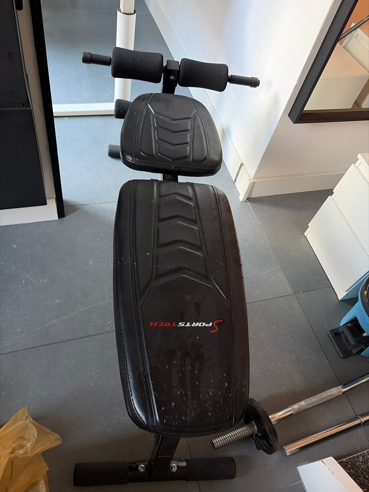 SportsTech Fitnessbank - Buikspierbank, Sport en Fitness, Fitnessmaterialen, Gebruikt, Fitnessbank, Buik, Ophalen