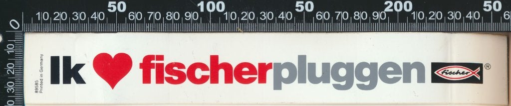 Sticker: Fischer - I love Fischer Pluggen, Verzenden, Zo goed als nieuw, Bedrijf of Vereniging
