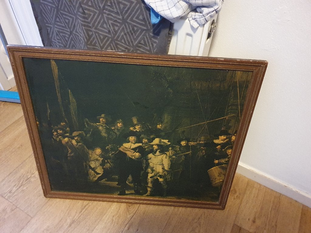 Schilderij nachtwacht, Ophalen