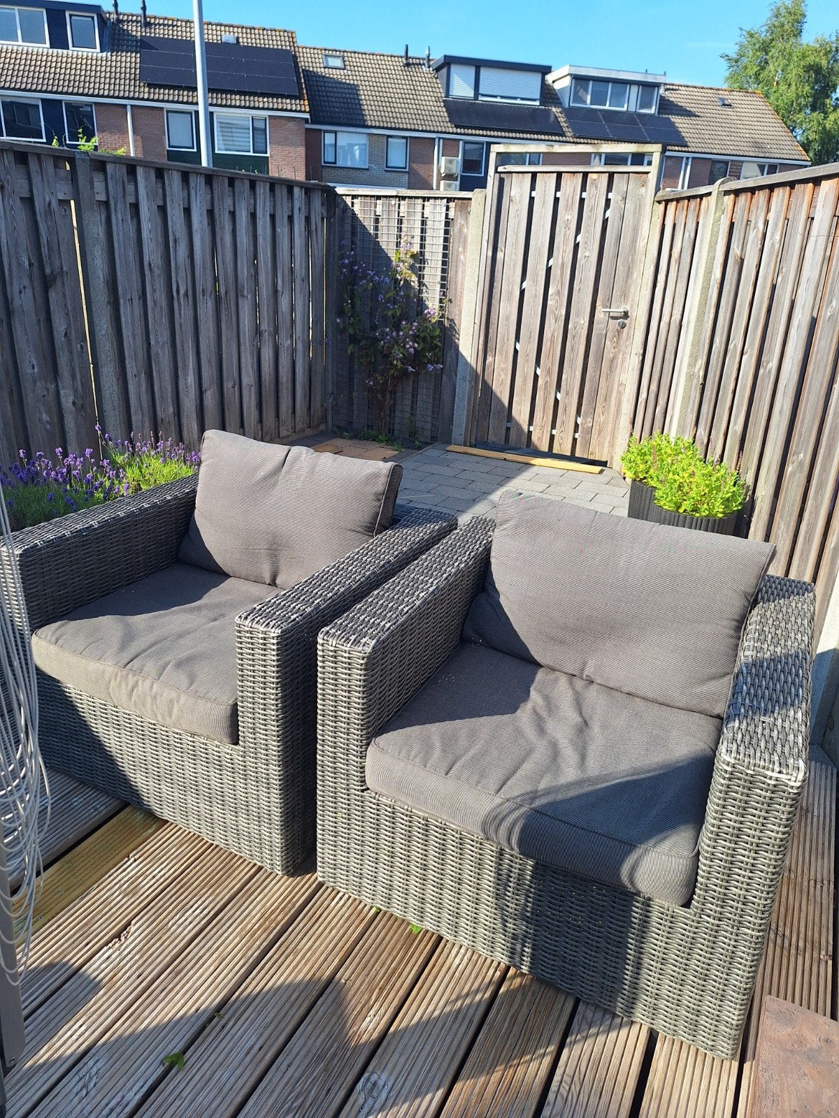 6 grote lounge stoelen met kussens intratuin, Ophalen, Wicker, 6 zitplaatsen, Loungeset