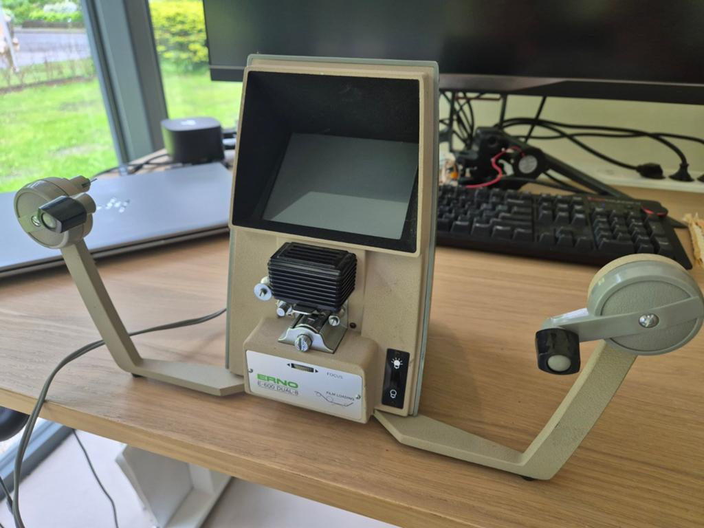 Erno E-600 Dual-8 Filmviewer - Vintage Filmkijker, Ophalen of Verzenden, Gebruikt, Met scherm