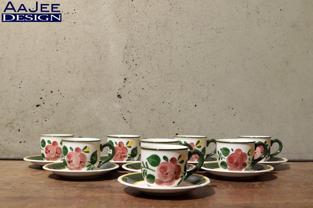 Villeroy & Boch – Bauernblume serie – Espresso kop & schotel, Ophalen of Verzenden, Zo goed als nieuw, Overige stijlen, Kop(pen) en/of Schotel(s)