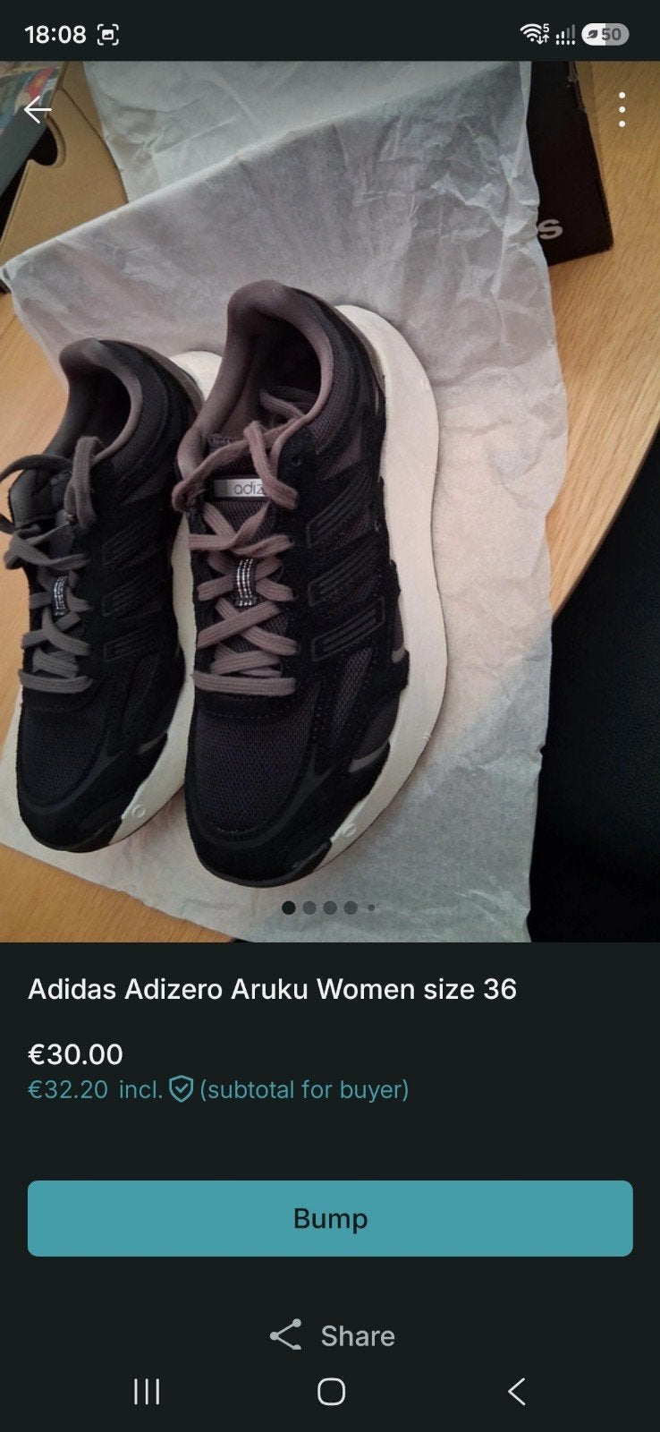 Adidas Adizero Aruku sneakers en winterlaarzen maat 36, Ophalen, Adidas, Zwart, Sneakers of Gympen