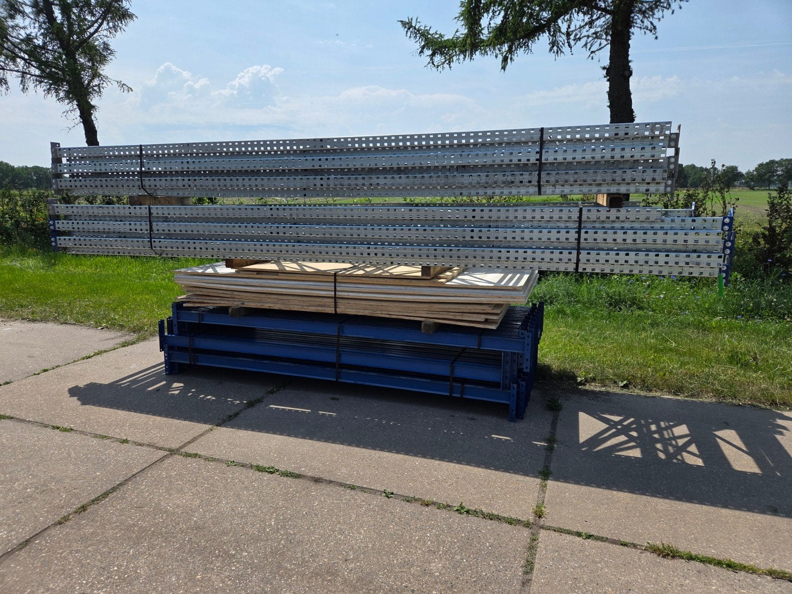 2x set 14.0m Schafer p73 palletstelling magazijnstelling., Ophalen of Verzenden