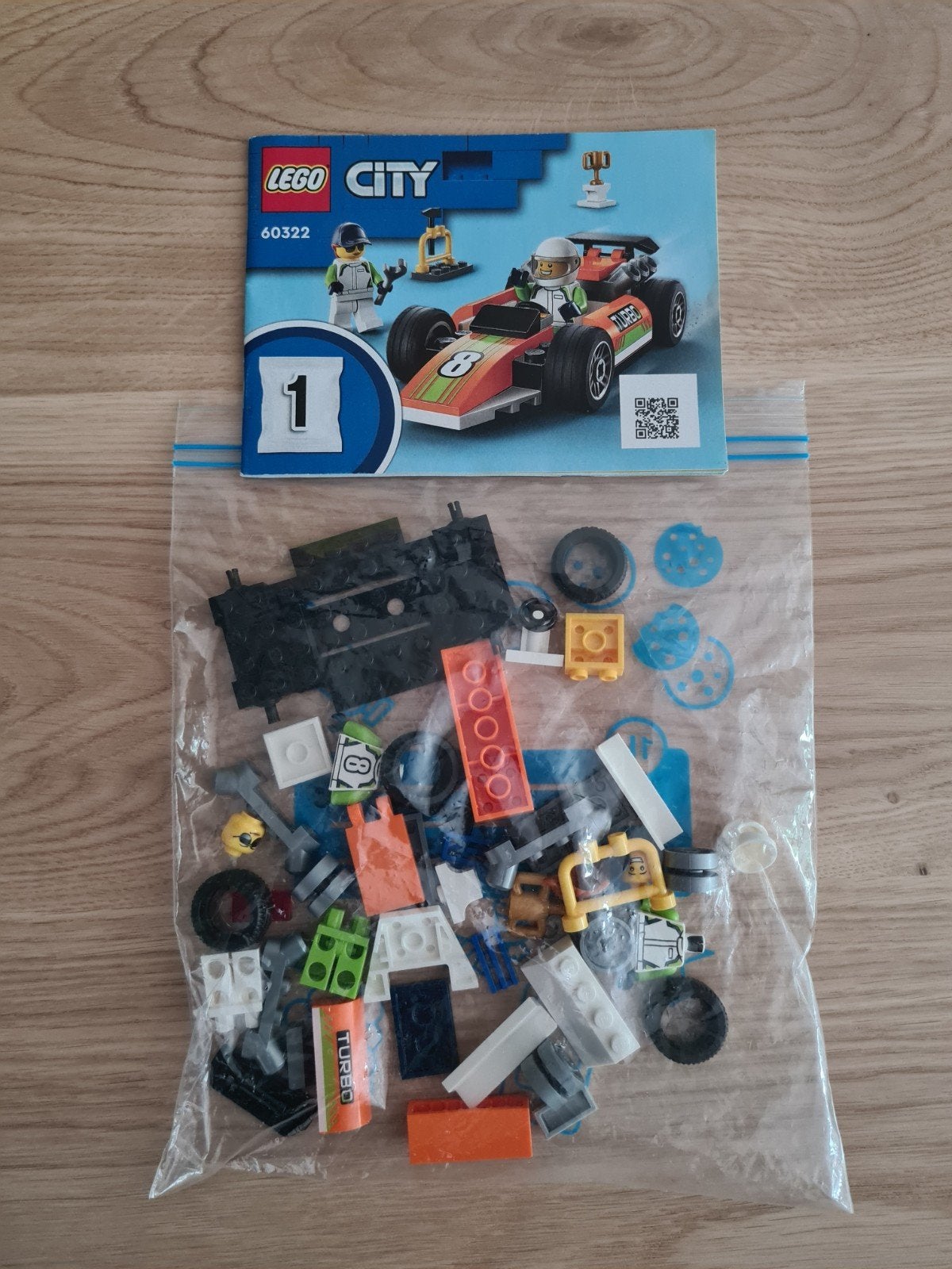 Lego racewagen, Lego Raceauto, Lego City, 60322, ZGAN, City, Lego, Ophalen of Verzenden, Zo goed als nieuw