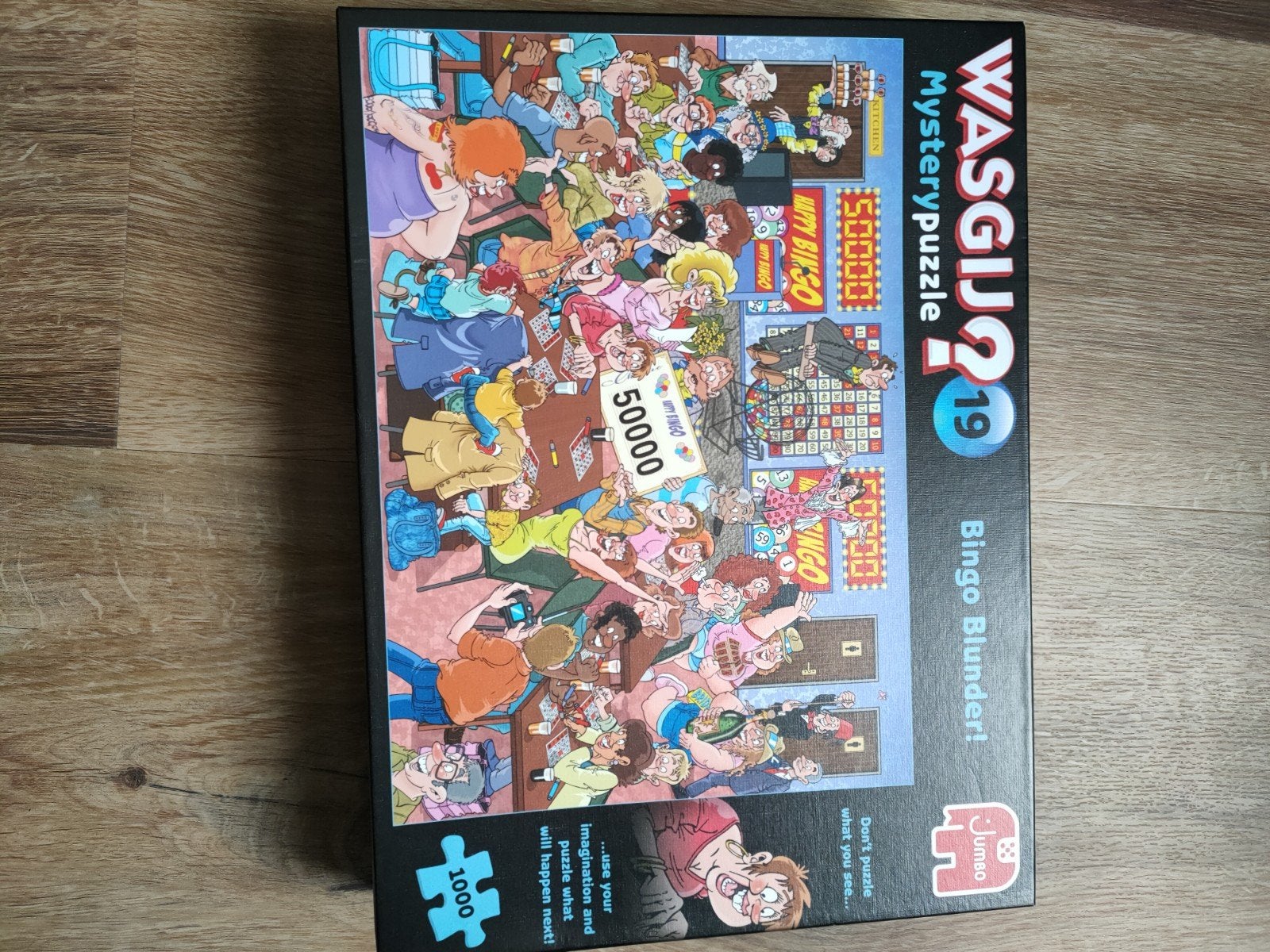 Wasgij Mystery 19: Bingo Blunder! 1000 stukjes puzzel, Een of twee spelers, Ophalen of Verzenden, Zo goed als nieuw, Jumbo