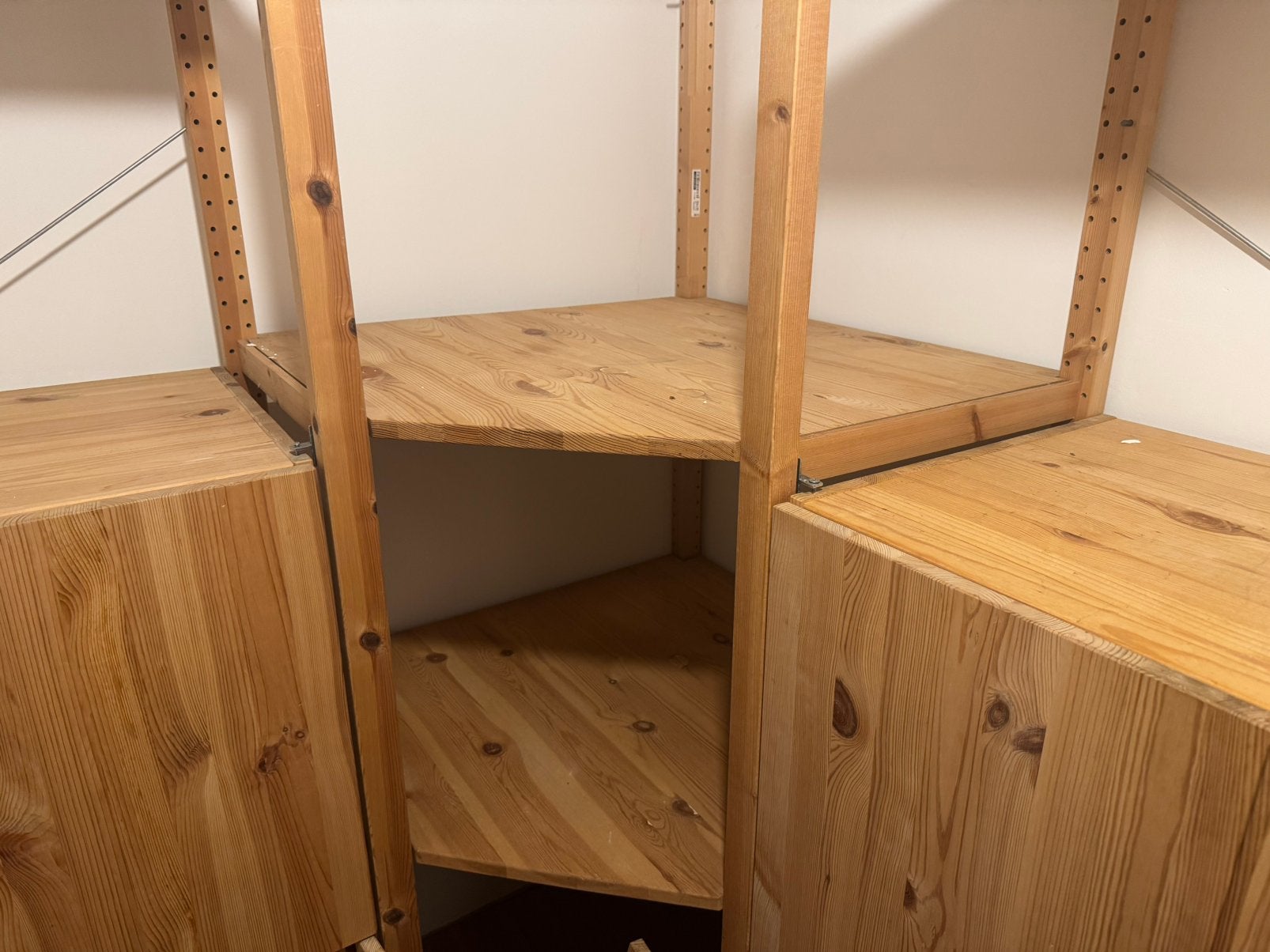 4 Ivar hoekplanken voor kast van 50 cm diep en hoek staander, Ophalen, Zo goed als nieuw