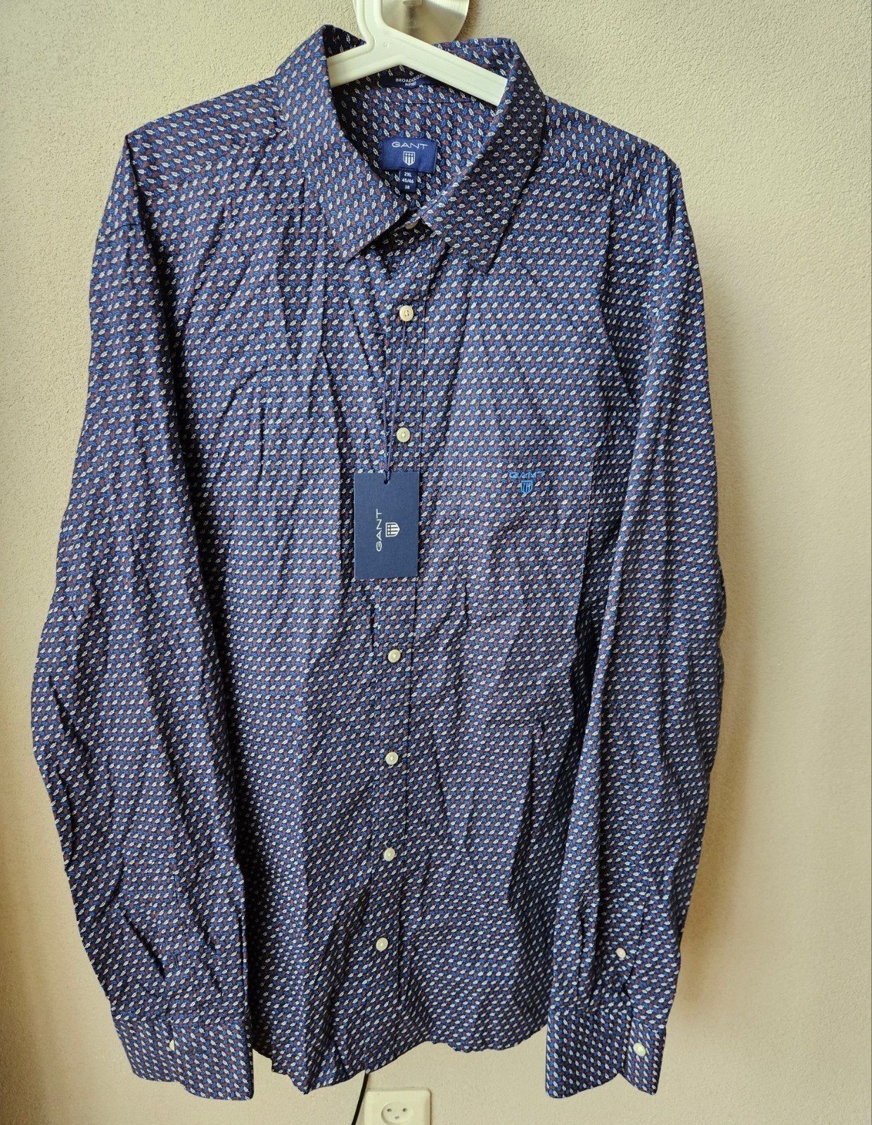 Nieuw GANT herenoverhemd - maat XXL - Persian Blue, Blauw, GANT, Nieuw, Ophalen of Verzenden