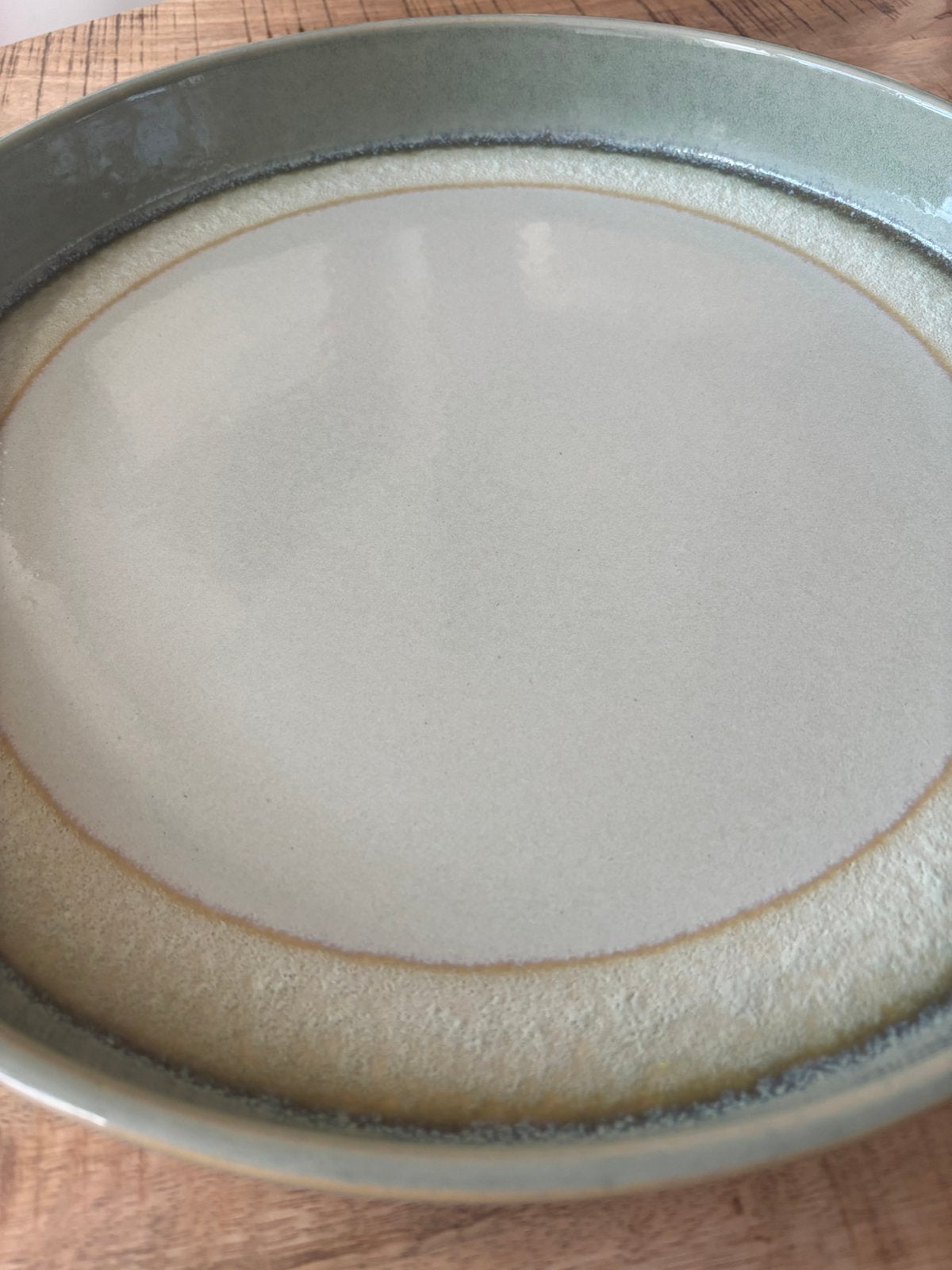 Prachtige keramische dienblad met een duidelijke boodschap, Ophalen, Zo goed als nieuw, Rond