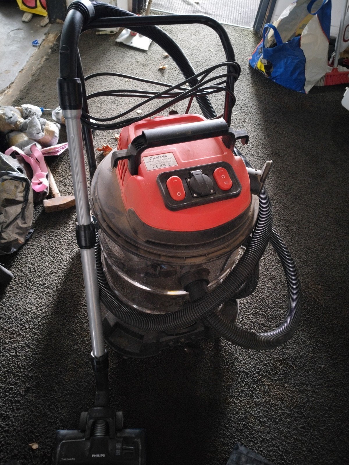 Kremer Industriële Stofzuiger KR60L-4 - 3400W Wet&Dry, Ophalen, Nieuw, 2000 watt of meer