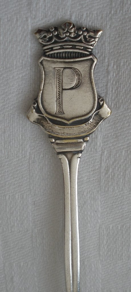 Oud letterlepeltje - letter P lepeltje, Antiek en Kunst, Ophalen of Verzenden