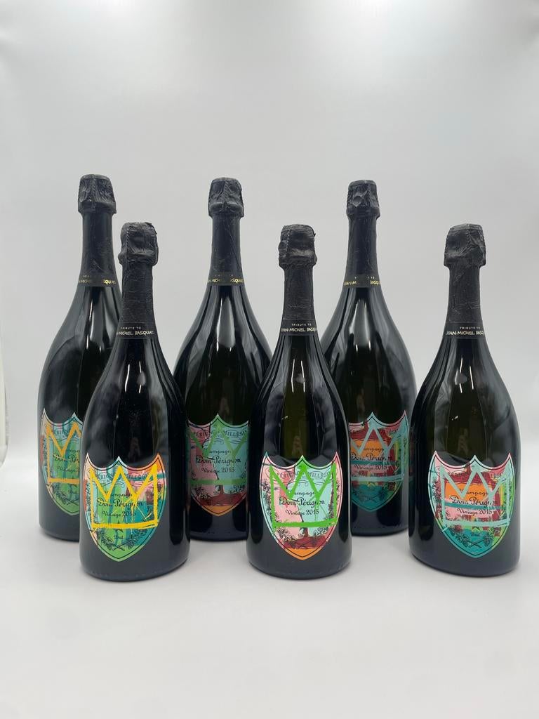 Dom Perignon Michael Basquiat Dummy Flessen 0,75L & 1,5L, Ophalen of Verzenden, Gebruikt, Frankrijk, Champagne