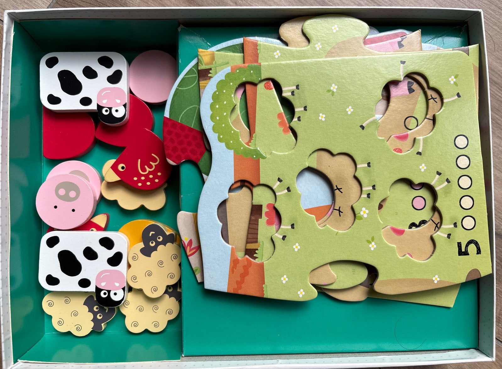 Goula Houten Puzzel 1-5 Boerderijdieren, Kinderen en Baby's, Speelgoed | Kinderpuzzels, 2 tot 4 jaar, 10 tot 50 stukjes, Ophalen of Verzenden