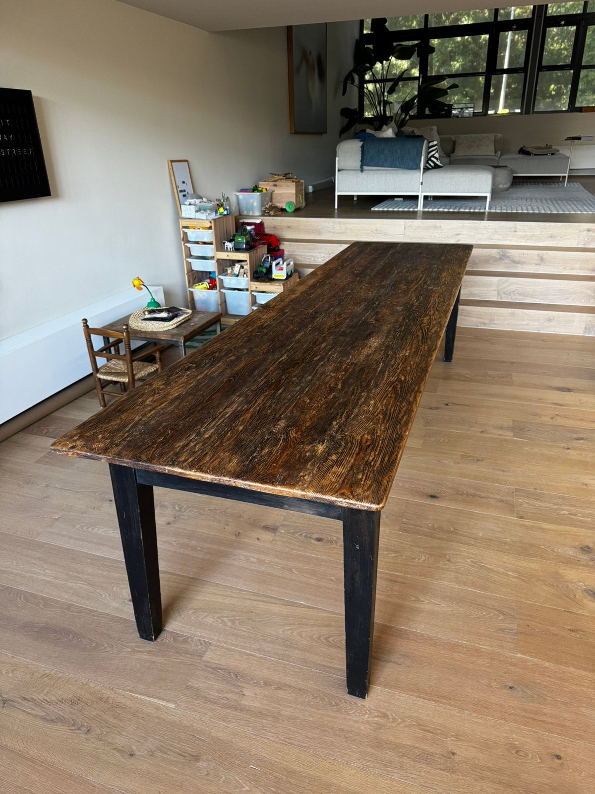 Boerderijtafel / eettafel 330 cm lang, Huis en Inrichting, Tafels | Eettafels, Ophalen, Rechthoekig, 200 cm of meer, 50 tot 100 cm