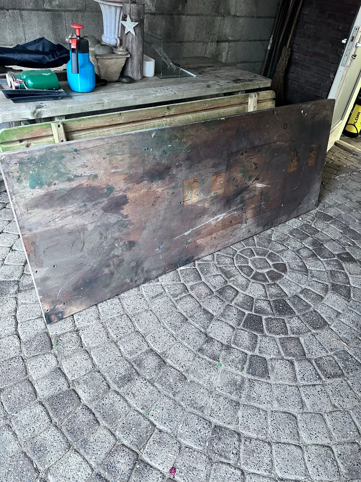 Groot gebruikt houten werkblad, Ophalen, Gebruikt