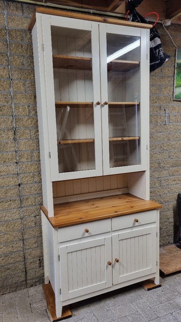 Vitrinekast, Huis en Inrichting, Kasten | Vitrinekasten, Ophalen, Gebruikt, Met deur(en), 200 cm of meer