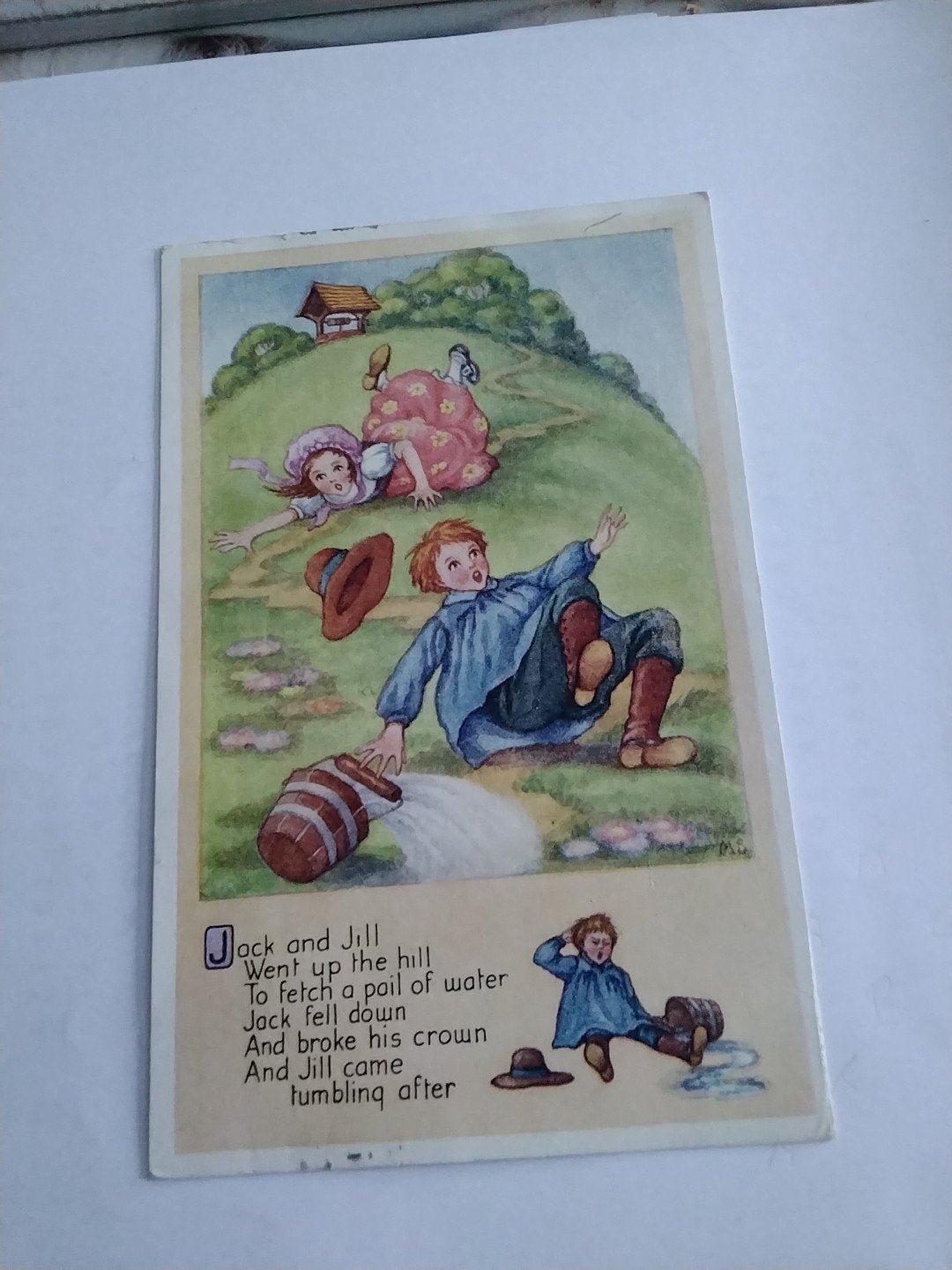 Vintage Jack and Jill Ansichtkaart - Gelopen, Ophalen of Verzenden, 1940 tot 1960, Gelopen
