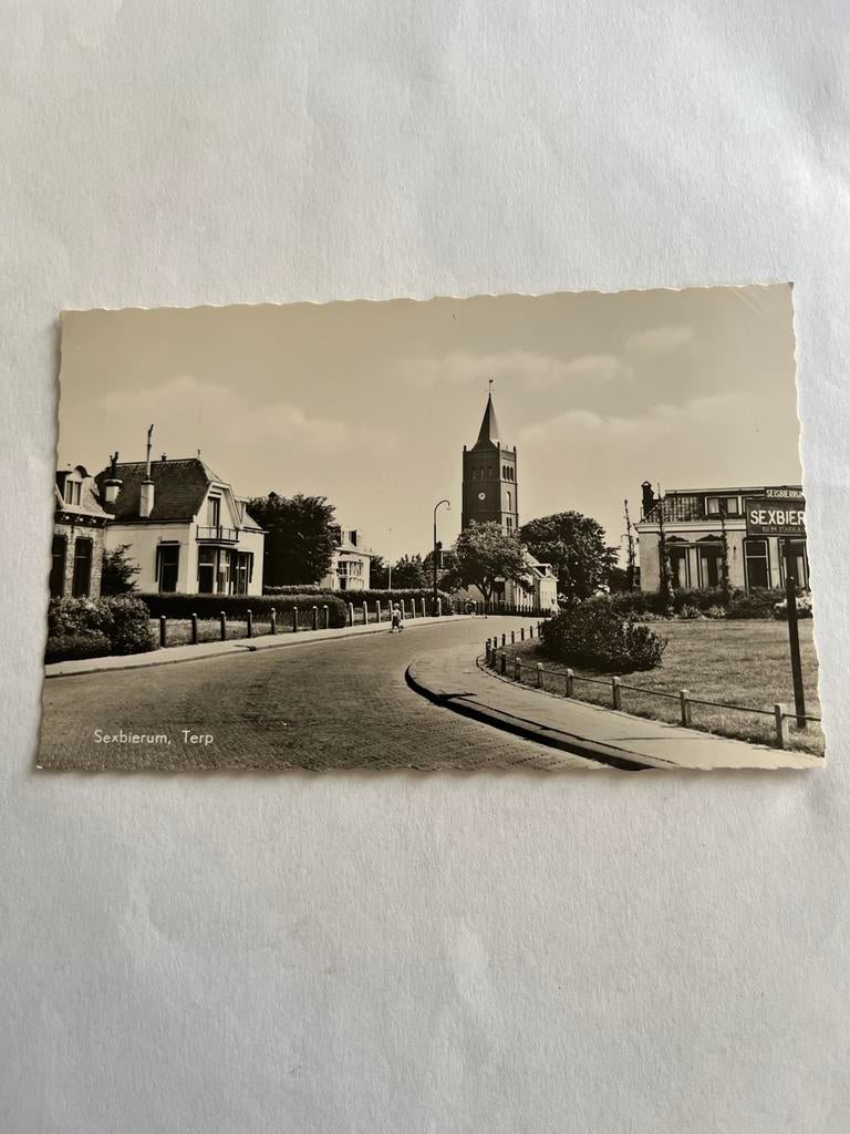 Ansichtkaart Sexbierum, Terp, Ophalen of Verzenden, Ongelopen, Friesland