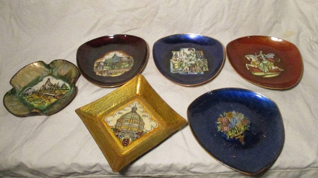verzameling brons emaille schaaltjes, Ophalen of Verzenden