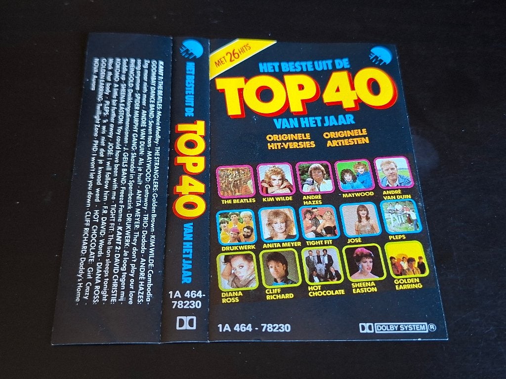 HET BESTE UIT DE TOP 40 VAN HET JAAR (MC), Ophalen of Verzenden, Zo goed als nieuw, Origineel, Met bewaardoos, rek of koffer