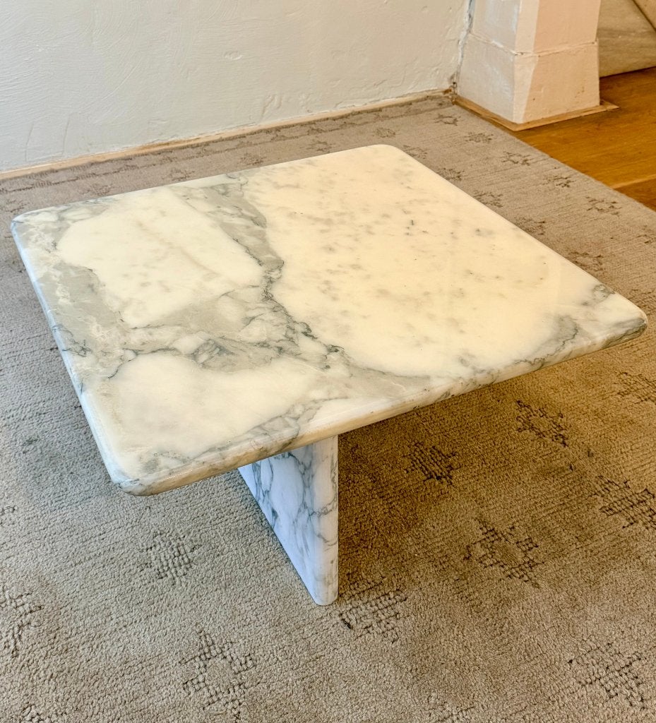 Calacatta marmeren salontafel, Huis en Inrichting, Ophalen, Overige materialen, 50 tot 100 cm, Marmer japandi scandi vintage artdeco