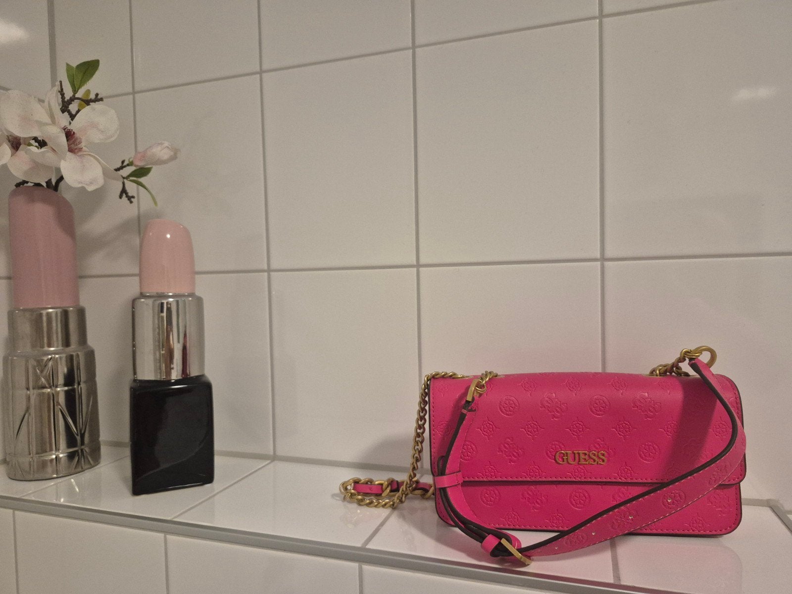 Guess tas Fuchsia, Ophalen of Verzenden, Nieuw, Roze, Handtas